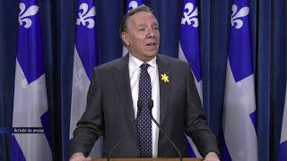 Le PM du Québec François Legault menace de tenir un référendum sur l’immigration — 9 avril 2024 [upl. by Reppiks985]