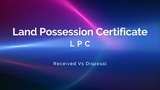 Online Land Possession Certificate Report LPC Report [upl. by Humble]