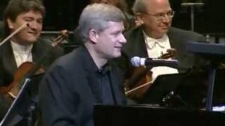 Stephen Harper Plays Piano  Star Spangled Banner [upl. by Brunelle]