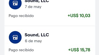 recibo mi pago en Paypal de soundme [upl. by Anelrihs779]