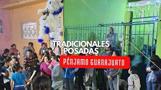 TRADICIONALES posadas en PÃ‰NJAMO Guanajuato 2024 [upl. by Adnovahs158]