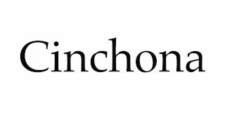 How to Pronounce Cinchona [upl. by Winola]