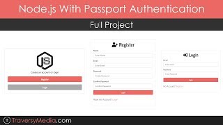 Nodejs With Passport Authentication  Full Project [upl. by Ayidan451]