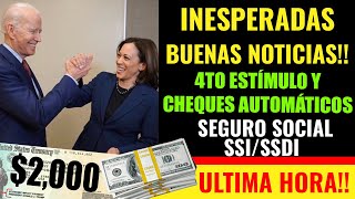 NUEVOS CHEQUES Automáticos de Estímulos 4to Cheque de Estímulo Seguro Social SSI SSDI [upl. by Ayotna44]