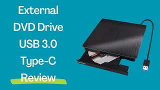 External DVD Drive USB 30 TypeC USB C Portable DVD Player for Laptop CD DVD Review [upl. by Krefetz556]