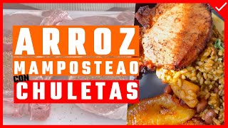 ARROZ Mamposteao Puerto Rico con CHULETA ahumada 🥩 [upl. by Athalla]