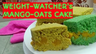 MANGOOATS STEAMED CAKE Happiness Cooking with ROSOYs EATcetera mango oats healthy dessert [upl. by Asirrak]