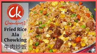 How to cook Chao Fan Chowking Style  Fried Rice  牛肉炒饭 [upl. by Derfliw]