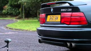 BMW 850CSi exhaust sound check using an AKG D12 mic [upl. by Medrek]