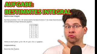 Aufgabe Bestimmtes Integral berechnen  Abitur  Matura [upl. by Eanehs104]