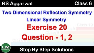 Two Dimensional Reflection Linear SymmetryClass 6 Exercise 20 Question 12RS AggarwalLearn Maths [upl. by Etz]