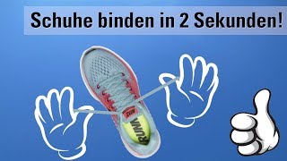 Schuhe schnell binden in 2 Sekunden  LifeHack [upl. by Bathesda]