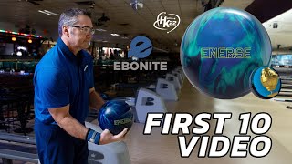 Ebonite Emerge Hybrid  First 10 w Dave Wodka [upl. by Elocin]