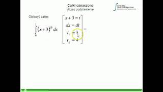 Całki oznaczone  Całkowanie przez podstawienie cz1 [upl. by Pennebaker]