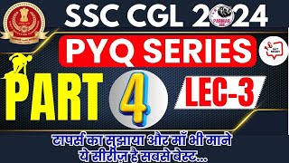 GK FOR SSC CGL 2024  PYQ SERIES PART 4  LEC3  PARMAR SSC [upl. by Finer]