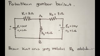 Fisika XII Rangkaian Arus Searah Bahas R13ohmR27ohmR34ohmkuat arus yg melalui R3 loop gomawo [upl. by Ammon405]