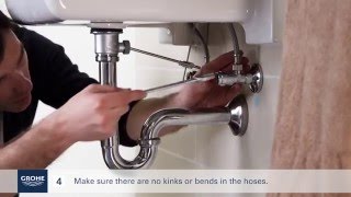 Install a GROHE singlelever basin mixer [upl. by Alliehs]