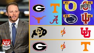 ESPN CFB Week 12 Kickoff Colorado vs Utah Georgia vs Tennessee Who are better SEC or Big Ten [upl. by Anenahs]