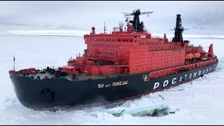 World largest and strongest nuclear Icebreaker  Amazing Planet [upl. by Olegnalehcim]