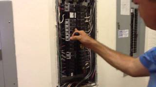 Removing and Changing Out Breaker From GE Electrical Panel Box [upl. by Nnazus]