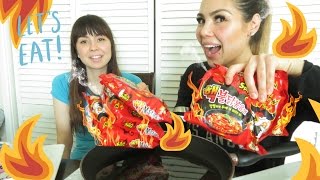 WORLDS 🔥 SPICIEST KOREAN RAMEN NUCLEAR FIRE NOODLE Challenge  Mukbang 먹방  Girl vs Food 핵불닭볶음면 [upl. by Alegnave]