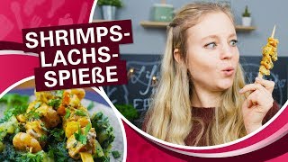 Thermomix All in One  Shrimps Lachs Spiess mit Spinat Kartoffel [upl. by Desiree]