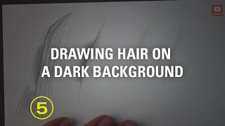 How to Draw Light or Dark Hair On a Dark Background [upl. by Nesnah]