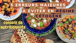 5 ERREURS MAJEURES A EVITER EN REGIME CEOTGENE  conseils keto pour débutants [upl. by Yhtuv]