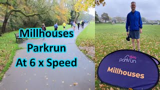 Millhouses Park Parkrun at six times speed [upl. by Thorvald]