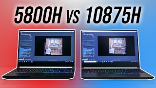 AMD Ryzen 7 5800H vs Intel i710875H  Best 8 Core Laptop CPU [upl. by Stich]