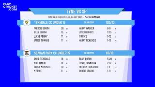 Tynedale CC Under 15 v Seaham Park CC Under 15 [upl. by Smailliw618]