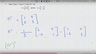 Find A Transpose and AI and AIT and ATl for the following matrices Linear Algebra 271 [upl. by Adria]