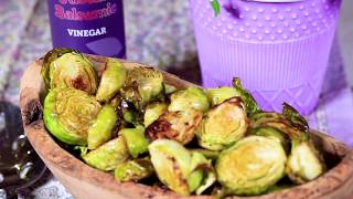 Crispy Balsamic Glazed Brussel Sprouts  Pasolivo [upl. by Alleras84]