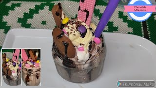 Chocolate Milkshake।How To Make Chocolate Milkshake With Ice cream।KitKat Milkshake [upl. by Samuella]