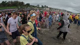 The Lyme Lunge 2024 New Years Day Charity Swim Lyme Regis Dorset [upl. by Idurt]