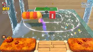 Super Mario 3D World World 37 Switchboard Falls Green stars  stamp [upl. by Enutrof]