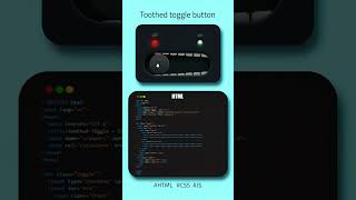 custom toggle animation using HTML CSS toggleswitch toggle shorts webdesign webdevelopment [upl. by Aiam266]