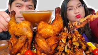 FRIED CHICKEN YAKITORI grilled chicken KANTO STYLE  Mukbang Asmr  Mukbang Philippines [upl. by Dumah]