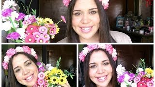 DIY Cómo hacer una corona de flores [upl. by Petes]