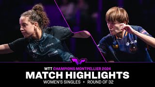 Hana Goda vs Huang YiHua  WS R32  WTT Champions Montpellier 2024 [upl. by Amerak993]