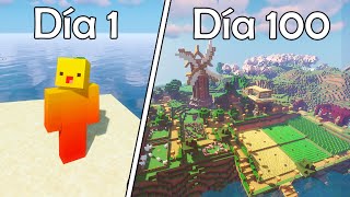 SOBREVIVÍ 100 DÍAS en UNA ISLA en Minecraft Hardcore [upl. by Chaker]