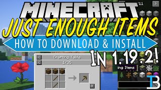 How To Download amp Install Just Enough Items in Minecraft 1192 Too Many Items [upl. by Lyall119]