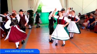 Bayerischer Trachtentanz am Gäubodenfest  Bühne historische Wiesn [upl. by Zurkow]