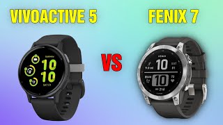 Garmin Vivoactive 5 vs Garmin Fenix 7  Full Specs Compare Smartwatches [upl. by Codee]