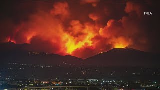 Airport Fire in Orange Riverside counties grows to over 23000 acres [upl. by Karwan]