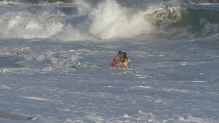 The Wedge CA Lifeguard Rescue 82622 PM [upl. by Felicie]