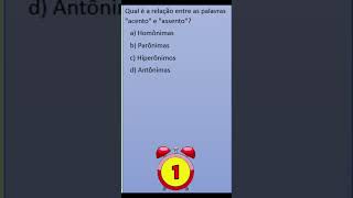 Questão de língua portuguesa para concursos públicos palavras homônimas [upl. by Aitropal]