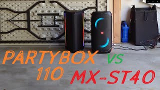 JBL Partybox 110 vs Samsung MXST40B 🛠 Garage Battle  Bluetooth Party Speakers🔌 Plugged In [upl. by Arlana459]