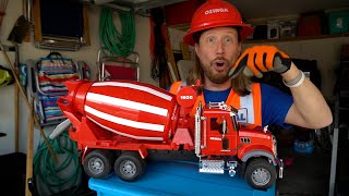 Handyman Hal learns about Concrete Trucks for Kids [upl. by Namlak]