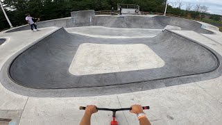 RIDING 3 MILLION SKATEPARK ON SCOOTER [upl. by Ydnih]